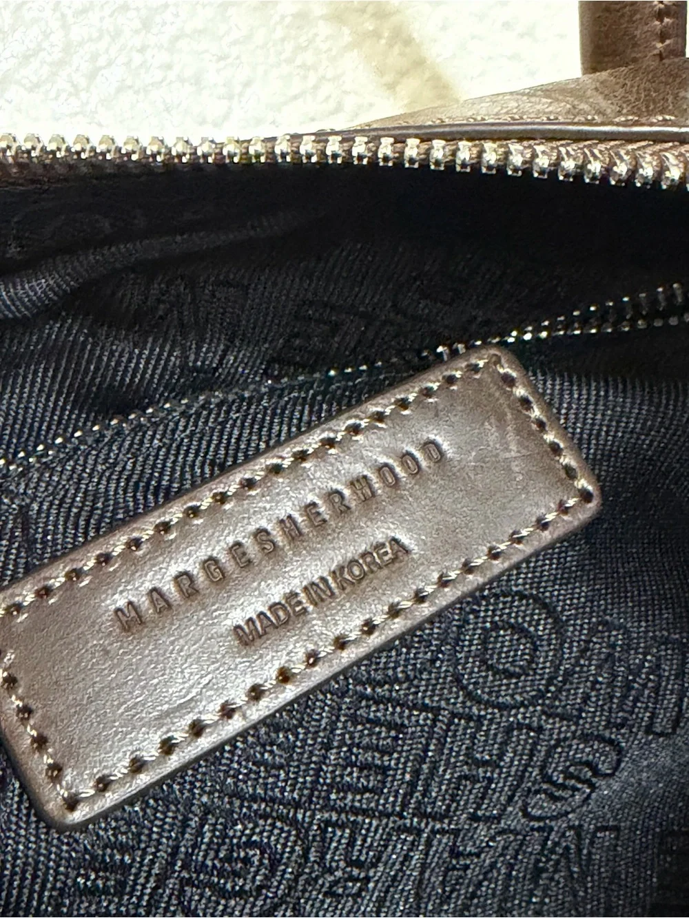 MARGESHERWOOD Brown Baguette Soft Leather Shoulder Bag